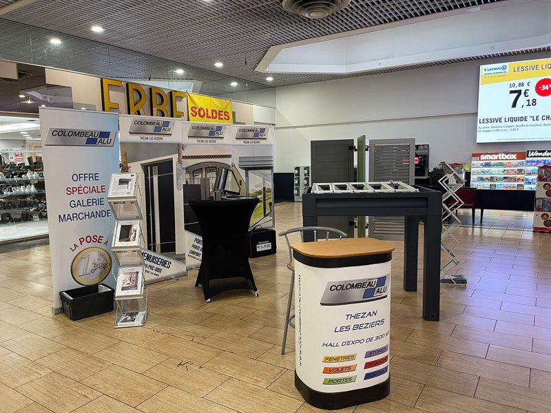 Stand Colombeau Alu a Leclerc Beziers