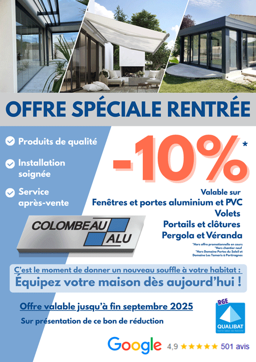 Offre de rentrée 2025 Colombeau Alu