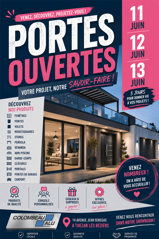 Journée portes ouvertes 2026 Columbeau Alu